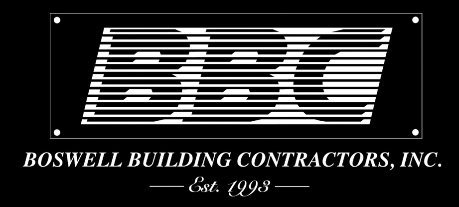 A black and white logo of the building contractor.